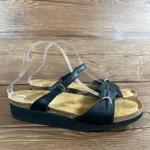 NAOT Black Leather Slides Sandals Women’s Size 11 (43)